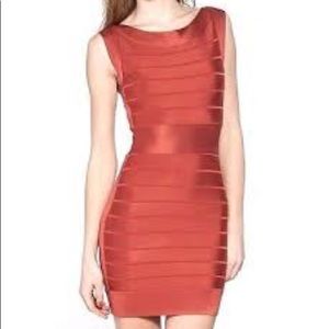French Connection Orange Bandage Cocktail Dress
